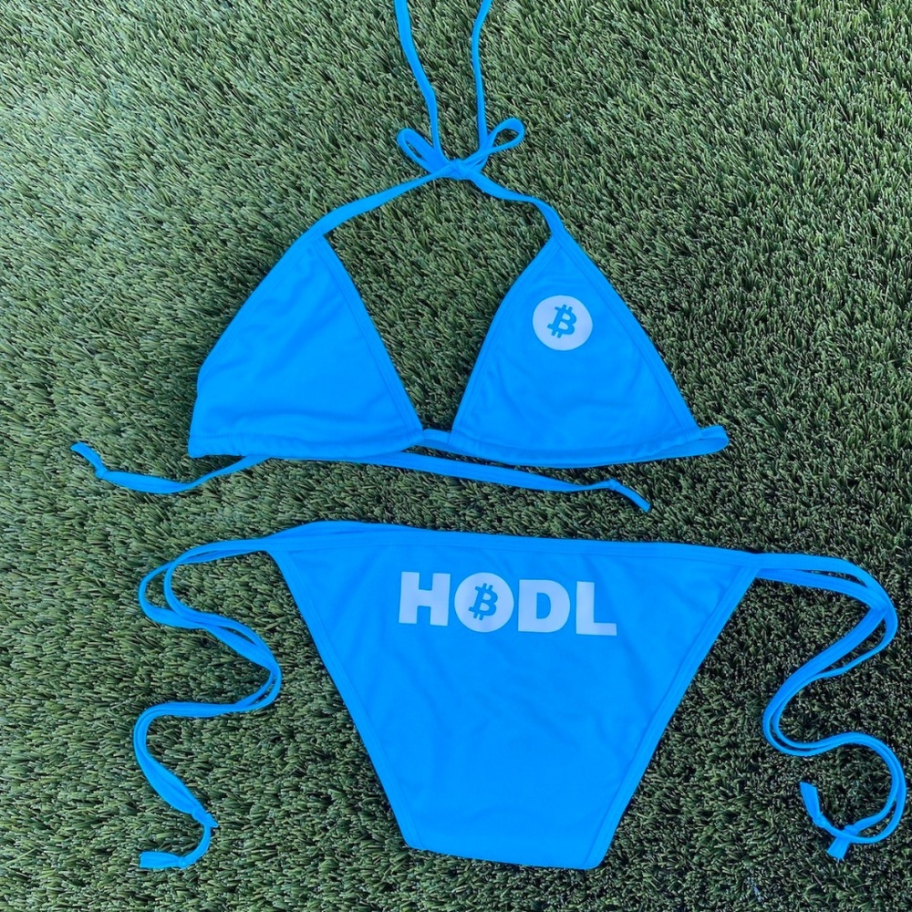 The Original Bitcoin HODL Bikini In Light Blue